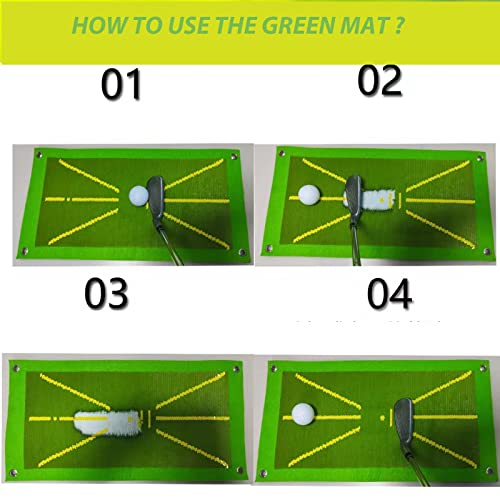 Golf Strike Mat, Mini Golf Practice Hitting Aid, Fixed Ground Rug For Swing Detection Batting, No Taste, Portable Practice Golf Mat Velvet,Gift For Indoor/Backyard(10" X 20") #TOP6