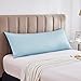 Oubonun 100% Cotton Body Pillowcase - 800 Thread Count/21x54, Moisture Absorbent and Breathable, Premium Hotel Body Pillow Cover for All Seasons, Light Blue