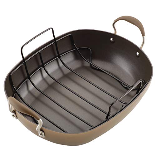 Anolon Advanced Home Hard-Anodized Nonstick Open Stock Cookware- 6 X 13 Oval Roaster With Bulb Baster And 2-Piece Turkey Lifter Set (Bronze) #TOP5