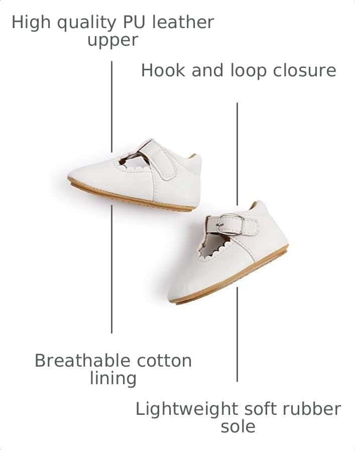 Image of SOFMUO Baby Boys Girls High Top Ankle PU Leather Sneakers Soft Rubber Sole Infant Moccasins Newborn Oxford Loafers Anti-Slip Toddler Wedding Uniform Dress Shoes