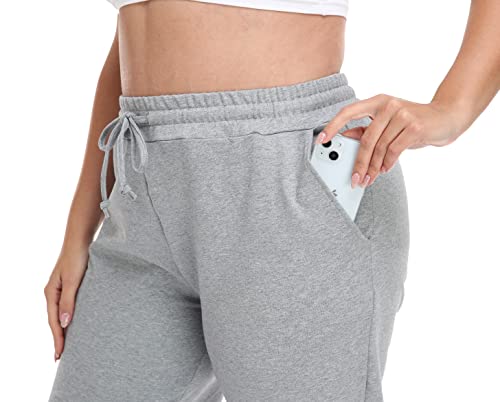 Cheapestbuy Women's Plus Size Capri Pants Wide Leg Crop Pants Loose Comfy Casual Summer Capris With Pockets Drawstring Grey #TOP3