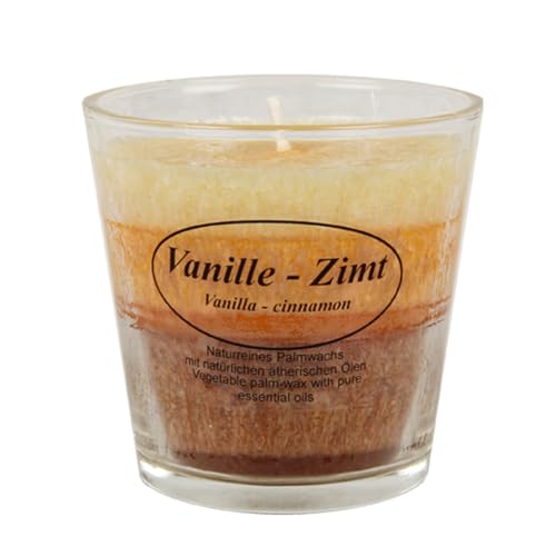 Bütic GmbH Velas aromáticas de estearina de 3 colores, aroma a vainilla y canela