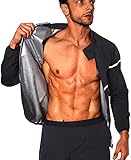 NINGMI Vêtements Sauna Sudation Homme Vetement de Sudation Survêtement Manches Longues S...