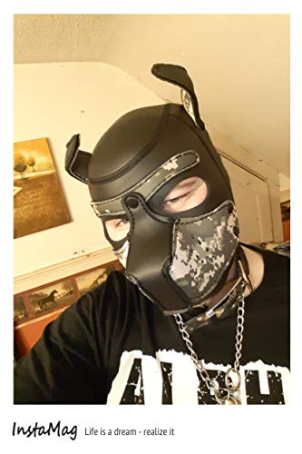 Neoprene Puppy Hood Camo Full Face Mask Cosplay Costume Dog Head Masks (Camo Green) Neoprene Puppy Hood Camo Full Face Mask Cosplay Costume Dog Head Masks (Camo Green)