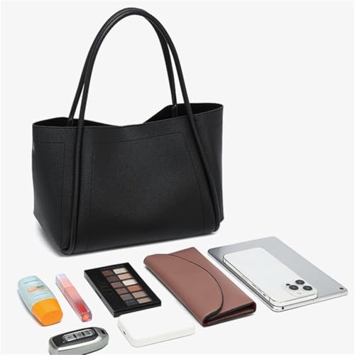 Bolso tipo cubo vegano para mujer, tote, bandolera y de mano, con asa superior miniatura 5