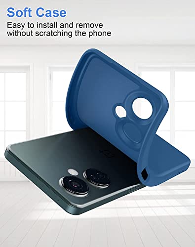 Image of DIZORO Microfiber Candy Case Compatible for Oneplus Nord CE3 Lite 5G Smooth Touch Cushion Liquid Soft Silicone Gel Rubber Phone Cases Non-Slip Full Body Protective Shockproof Back Cover - Blue