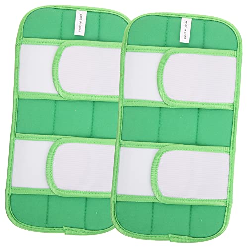 SOLUSTRE Wiederverwendbare Moppkopf Ersatzpads Aus Mikrofaser 2 Stück Waschbare Fasermopp Pads Kompatibel Mit Swiffer Grüner Bindemopp Für Glatte Hartböden Im Haushalt Büro Und Hotel