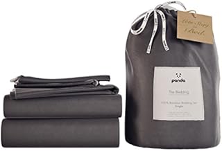 Panda 100% Bamboo Bedding Set (Single, Urban Grey)