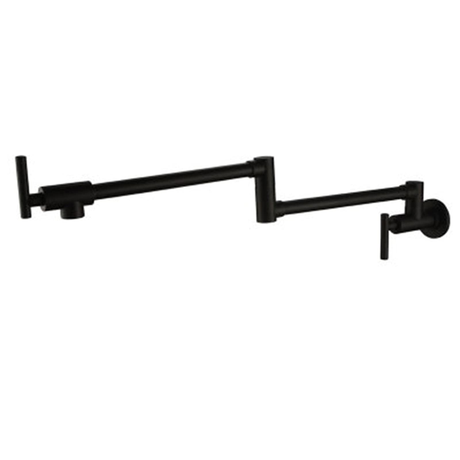 Robinet extensible monotrou en laiton noir mat pour grand faitout