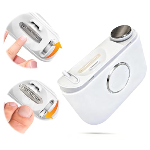 Adjustable Blade Opening Electric Nail Clipper for Thick & Thin Nails Electric Nail Clippers for Seniors & Adults Baby Electric Nail Trimmer Automatic Nail Clipper for Nail (White)