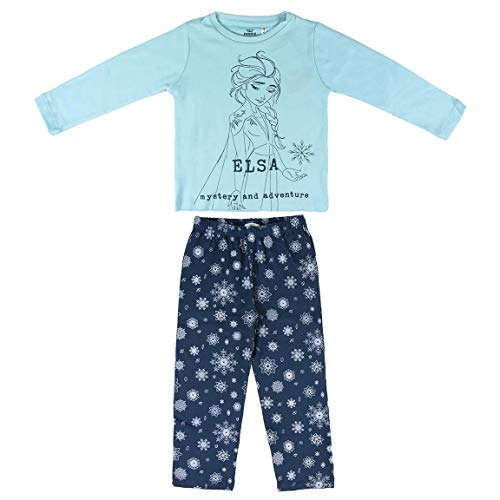 Artesania Cerda Pijama Largo Frozen 2 Conjuntos, Turquesa (Turquesa C23), 2 Años para Niñas