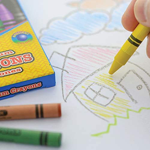 Bazic Crayons 8 Color (Total 32-Count), Assorted Colors Coloring Crayon Set, Non Toxic Drawing Crayons For School Art, Gift For Kids Artist #TOP1