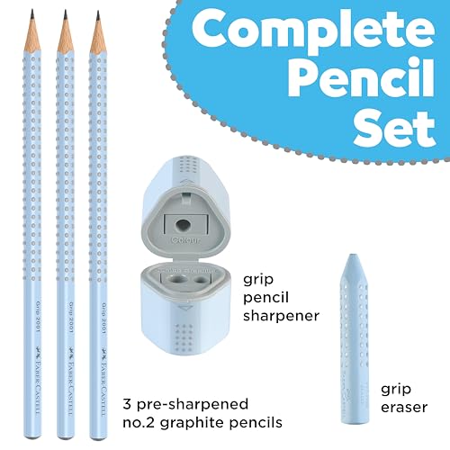 Set Lápices Grafito Faber-Castell Grip 2001 Sky Blue miniatura 3