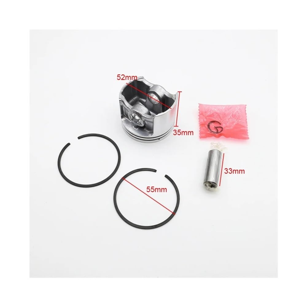 Kit de colector de Sello de Aceite de Junta de cojinete de cigüeñal de pistón de Cilindro de 52mm for Piezas de reconstrucción de Motor de Motosierra MS382 Piezas de Repuesto(1 x Total Kit)