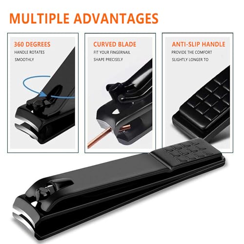 Set de manicura para hombres Set cortauñas Cuidado personal Kits de manicura de viaje Set de manicura Cortauñas Kit de pedicura Herramientas básicas para el cuidado de las uñas Regalo para hombres - imagen 2