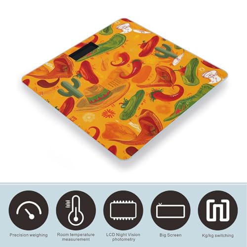 Báscula de baño digital con pantalla LED y vidrio templado miniatura 3