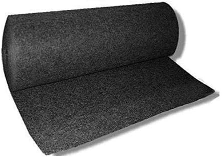 Premium Grade Charcoal Black Smooth Carpet Type 48-in X 150-ft Roll Medium Density Similar to Very Thick Felt 66.67 Square Yards Ideal for Speaker Cabinet Surfaces TB CARPETSMALLBLACK