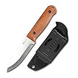 SDOKEDC Jagdmesser mit Feststehender Klinge – Outdoor Messer für Männer, EDC, Camping, Angeln & Bushcraft, DC53 Stahl Micarta Griff (Weiß)