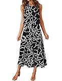 ROYLAMP Women's Summer 2 Piece Outfits Round Neck Crop Basic Top Cropped Wide Leg Pants Set Jumpsuits Black Floral M