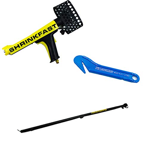 Mr Shrinkwrap Bundle - Shrinkfast 975 Propane Heat Gun 175000 BTU Ready to Use with 25 Hose Regulator