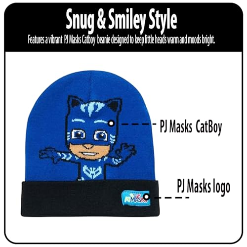 Image of PJ Masks Winter Hat and 2 Pair of Gloves or Mittens Set (Age 2-7)