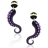 Nosiny Octopus Tentacles Accessories Raven Crow Accessories, Halloween Costume Accessory for Women Gothic Spooky Jewelry Cosplay Party(Squid,Regular)