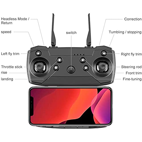 ZHCJH Drohne 4K Ultra-Clear Front/Boden Dual Kamera Variables Objektiv HD-Bildübertragung Große modulare Batterie Gesten… – Bild 3