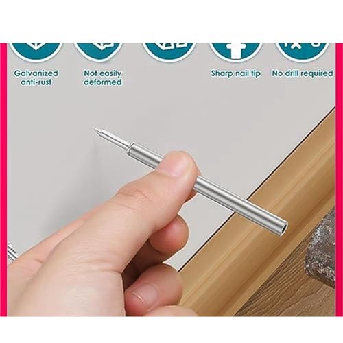 Clavos Dobles Para Rodapié Sin Rastro Con Rosca Invisible, Set De 500 Piezas miniatura 3
