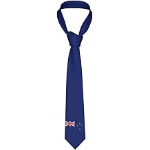 New Zealand Flag Kiwi Emblem Striped Necktie Men'S Neck Ties Mens Party Business Neckties Soft Silk Tie