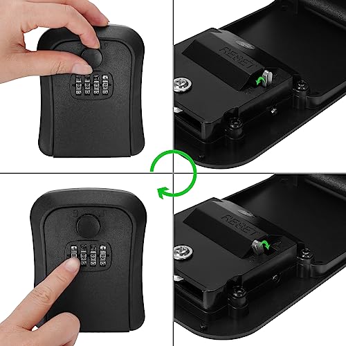 Welsberg Key Box, Key Safe, Key Locker with 4-digit number code for outside and inside Key Cabinet, Combination Lock - Image 4