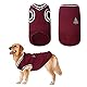 VSSHE Hundepullover,College Stil Warmer Pullover Katzenkleidung Warme Hunde Pullis Fleece Haustiermantel Welpenpullover Pullover Kleidung Haustier Kostüm Welpenpullover für Kleine Mittelgroße Rot-4XL
