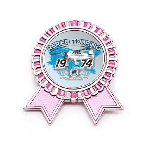 Broche rose avion aereo tou 1974 le cadeau idéal en métal gravé