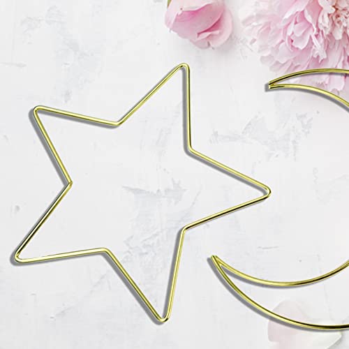 12 Pieces Metal Hoop Rings For Dream Catcher Making, Moon, Star, Heart, Circle Gold Macrame Hoop For Wedding Wreath Decor, Diy Wall Hanging Crafts (2 Inch, 4 Inch, 6 Inch) #TOP4