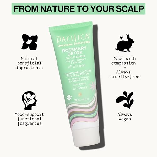 Image of PACIFICA Rosemary Detox Scalp Scrub by Pacifica for Women - 4 oz Scrub, White
