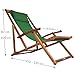Casaria® Sonnenliege Holz Wetterfest Klappbar Verstellbar 160kg Belastbar Armlehne Nackenkissen Garten Balkon Liegestuhl Akazie 94x94x60cm Grün