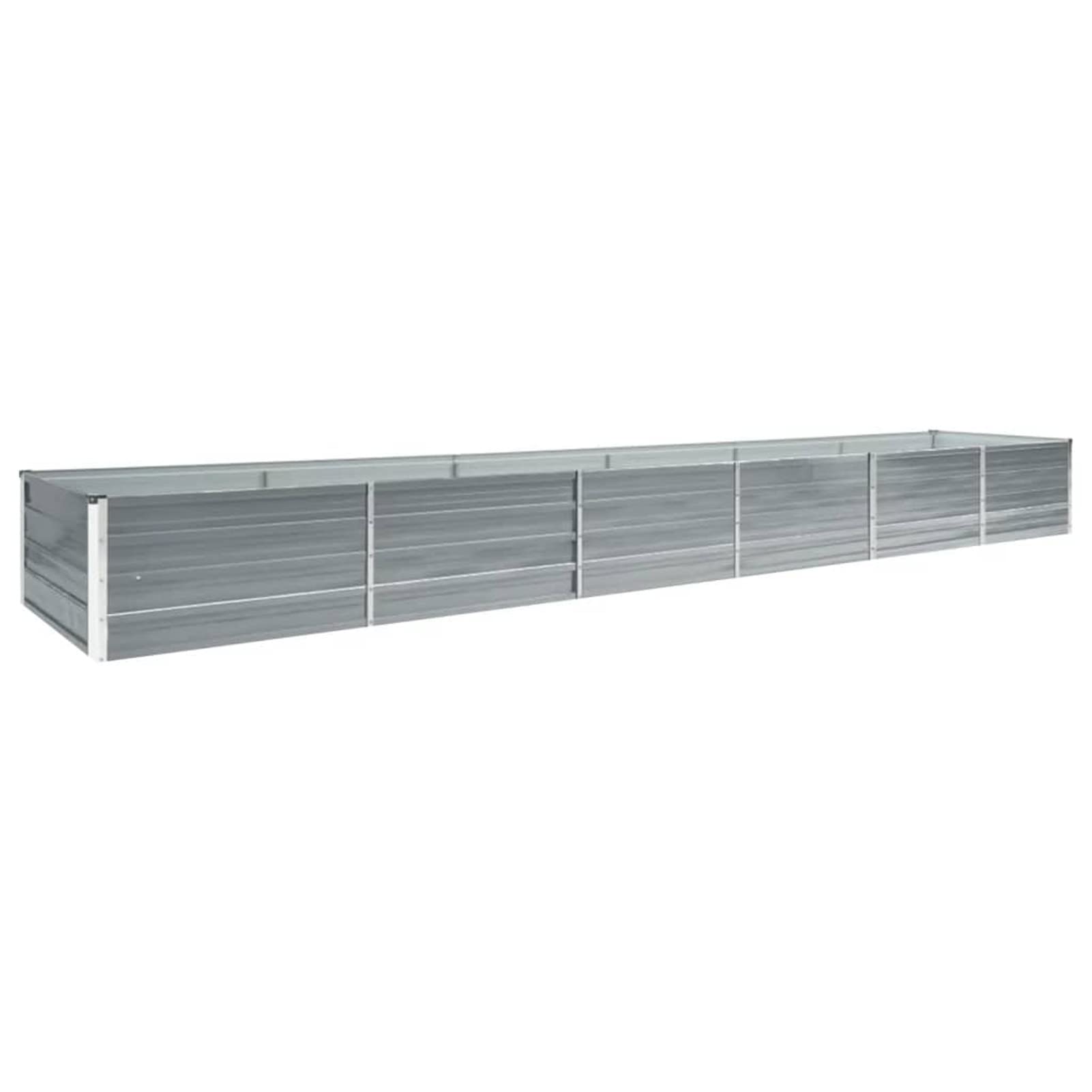 Arriate, Mesa De Cultivo, Huerto Domestico, Cultivo De Plantas Aromaticas, Arriate De Jardín, de jardín de Acero galvanizado Gris 480x80x45 cm