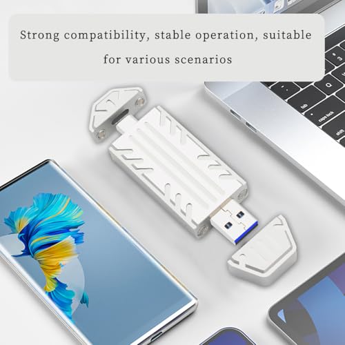Enclosure SSD M.2 NVME 2230 10G con USB-A y USB-C miniatura 3