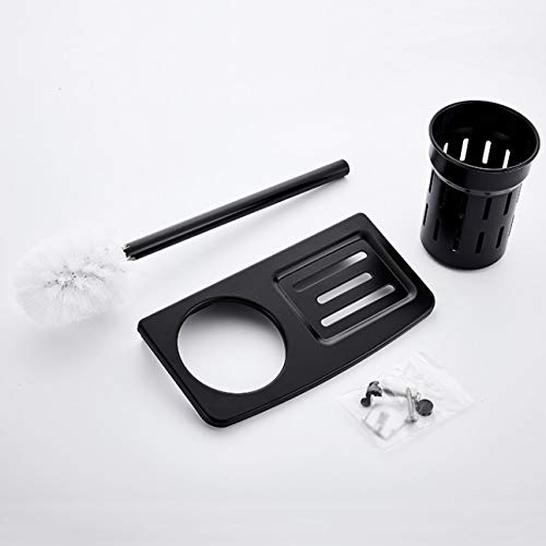 Porte-brosse WC mural amovible noir : fini l'encombrement au sol - 7