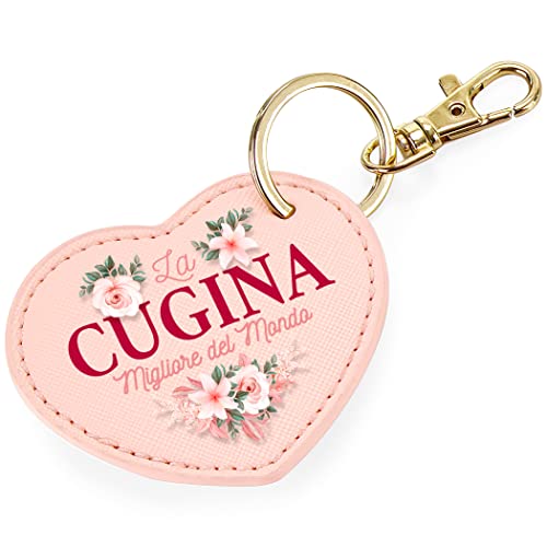 TeeDesign Regalo Cugina migliore del mondo Portachiavi. Per il...