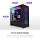 NZXT H5 Flow RGB - Compact ATX Mid-Tower PC Gaming Case - High Airflow - F360 RGB Core (CV) Included - 360mm Front & 240mm Top Radiator Support - Cable Management - Tempered Glass - Black