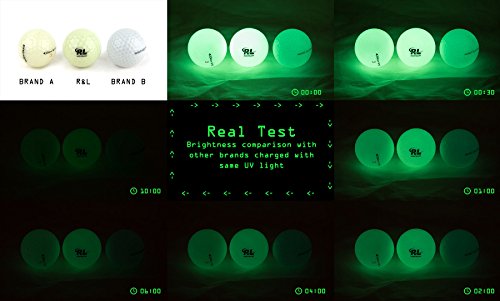 R&L 12 Pack Fluorescent Glow Golf Balls