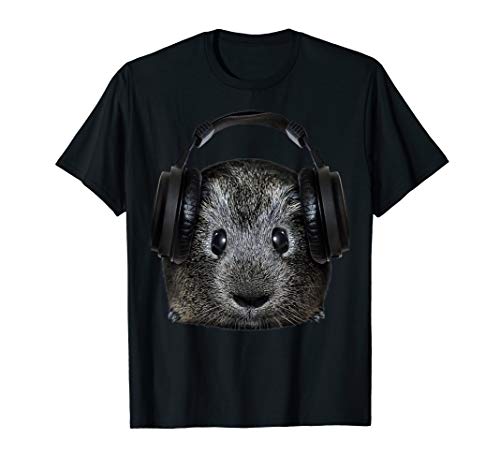 DJ Guinea Pig Music Festival Lover Gift Animal Pet Cavy T-Shirt