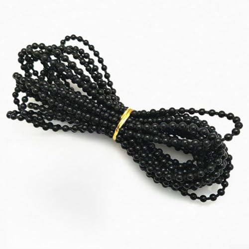 Cadena de persianas enrollables venecianas verticales para estores, cadena de cuentas de plástico de 1 m con funcionamiento suave y diseño duradero, multicolor para el hogar y el jardín (color negro)