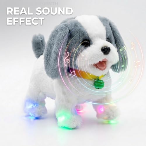 Image of GITGRNTH Walking Talking Lighting Dog - Barking Puppy Dog Toy with Colorful LED Lights Musical Sound Toy Pet for Boys and Girls - Electronic Puppy for Kids - Toddlers Birthday Gift
