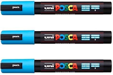 POSCA PC-5M by Uni-Ball - [Pack of 3] White