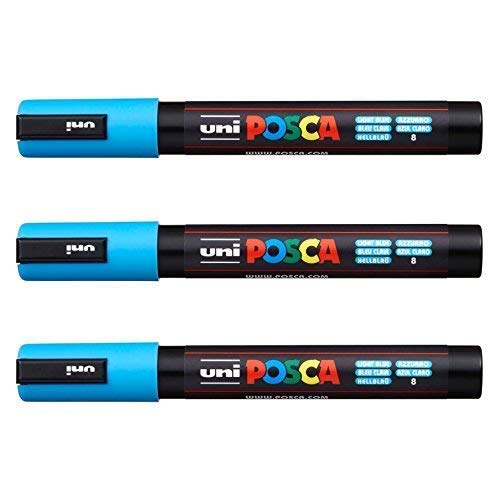 Posca Set di 3 pennarelli PC-5M Uni-Ball (gamma