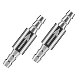 NoA アクアリウム 逆流防止弁 ステンレス製 (6×4 耐圧チューブ用) 水草育成 水槽 熱帯魚 水草 外部式フィルター Co2添加 化学反応式 チェックバルブ 逆止弁 高圧力用 (2個セット)