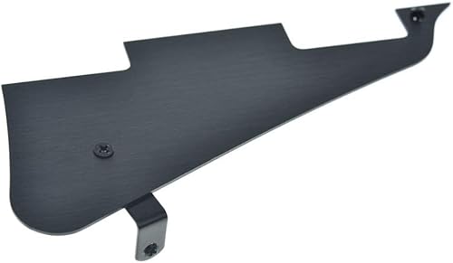 KAISH Golpeador de guitarra LP anodizado de aluminio negro con soporte de acero inoxidable negro y tornillos de montaje de acero para EE. UU. Les