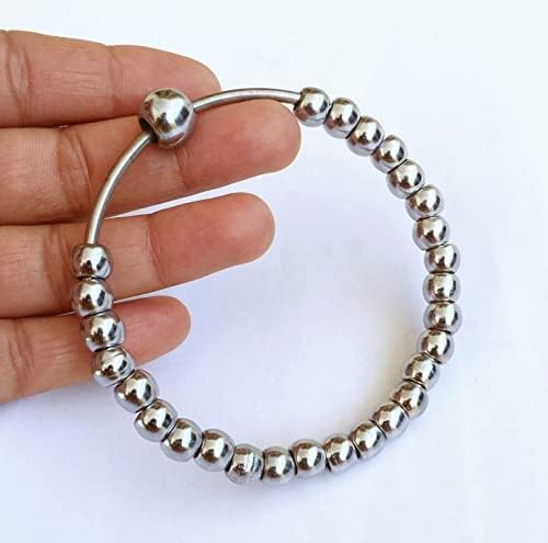 Sikh Religious Simran Beads Kada For Men & Women Silver (2-8)3