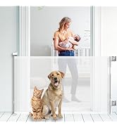 Upgraded Retractable Baby Gate for Stairs, 33"Tall Expands 70"Wide Ideal Safety Solution Dog Gate...